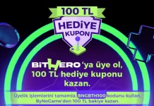 ByNoGame ve BitHero’dan Yeni Yıl Hediyesi: 100 TL Cüzdan Bakiyesi ByNoGame ve BitHero’dan Yeni Yıl Hediyesi: 100 TL Cüzdan Bakiyesi