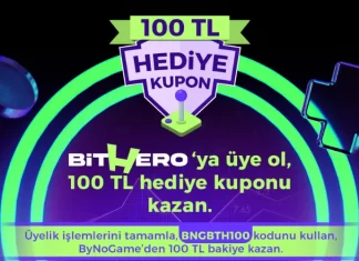 ByNoGame ve BitHero’dan Yeni Yıl Hediyesi: 100 TL Cüzdan Bakiyesi ByNoGame ve BitHero’dan Yeni Yıl Hediyesi: 100 TL Cüzdan Bakiyesi